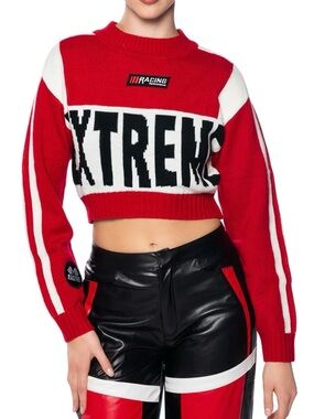 Rehab Lab Extreme Sweater Cropped Crewneck L